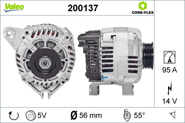 Valeo 200137 - Alternator autospares.lv