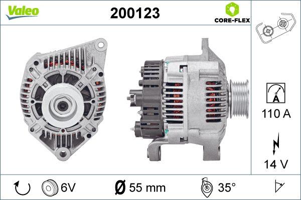 Valeo 200123 - Alternator autospares.lv