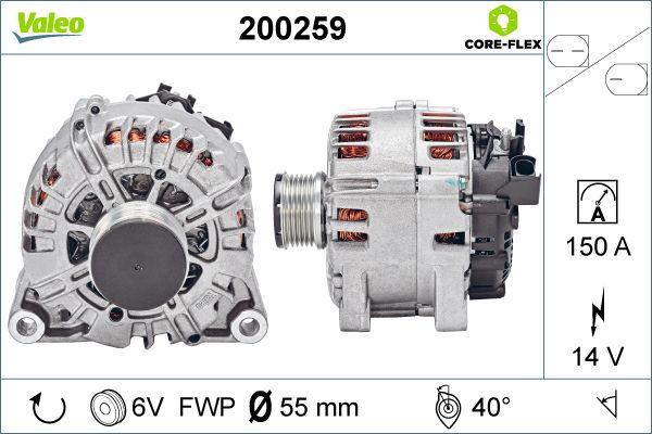 Valeo 200259 - Alternator autospares.lv