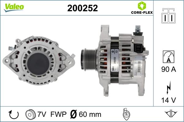 Valeo 200252 - Alternator autospares.lv