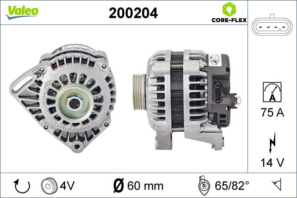 Valeo 200204 - Alternator autospares.lv