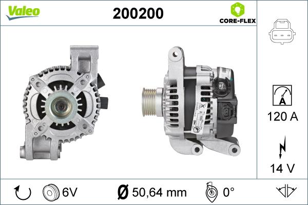 Valeo 200200 - Alternator autospares.lv