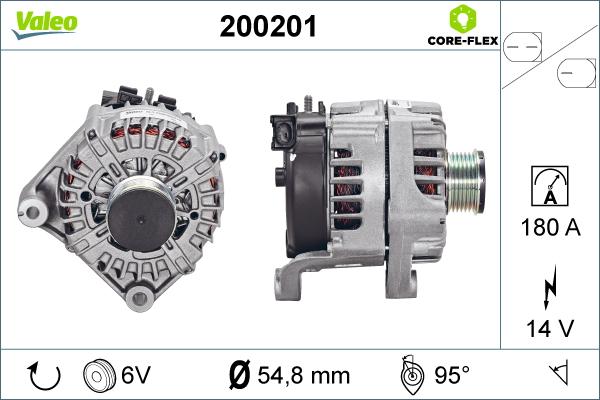 Valeo 200201 - Alternator autospares.lv