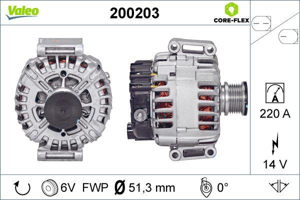 Valeo 200203 - Alternator autospares.lv