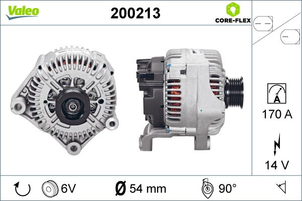 Valeo 200213 - Alternator autospares.lv