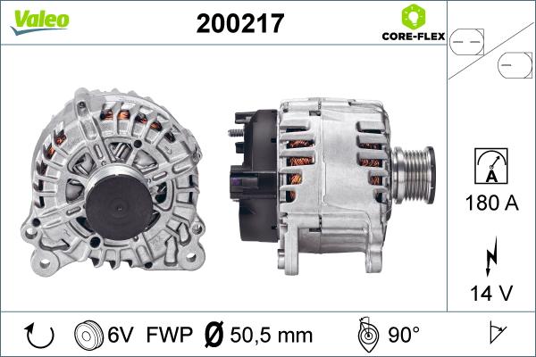 Valeo 200217 - Alternator autospares.lv