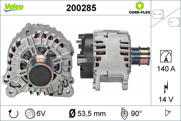 Valeo 200285 - Alternator autospares.lv