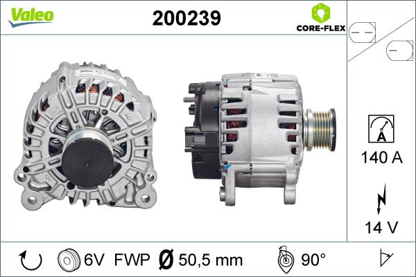 Valeo 200239 - Alternator autospares.lv