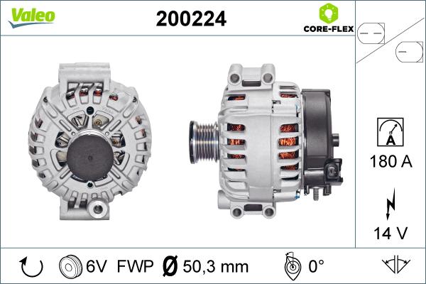 Valeo 200224 - Alternator autospares.lv