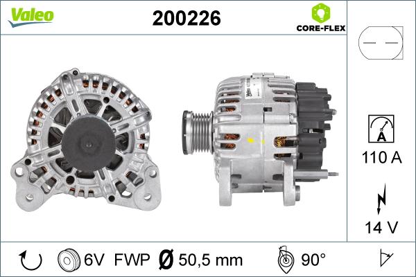 Valeo 200226 - Alternator autospares.lv