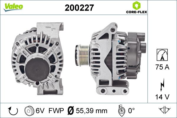 Valeo 200227 - Alternator autospares.lv