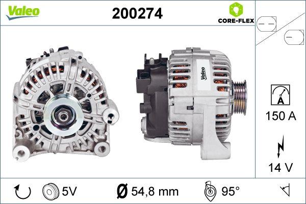 Valeo 200274 - Alternator autospares.lv