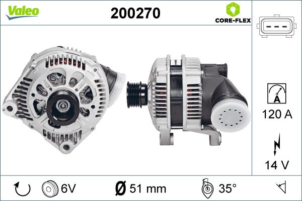 Valeo 200270 - Alternator autospares.lv