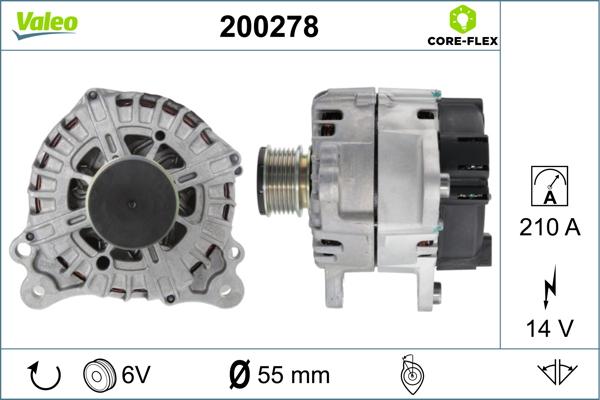 Valeo 200278 - Alternator autospares.lv