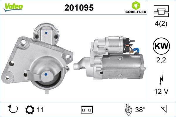 Valeo 201095 - Starter autospares.lv