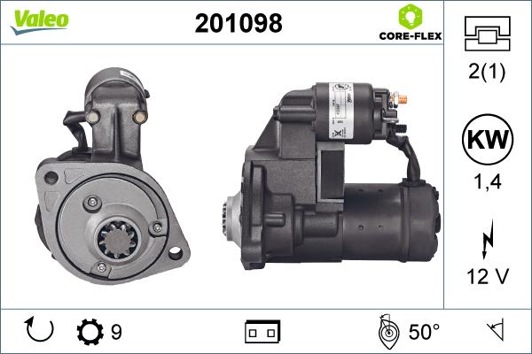 Valeo 201098 - Starter autospares.lv