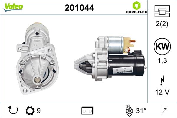 Valeo 201044 - Starter autospares.lv