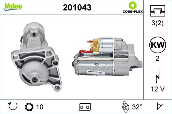 Valeo 201043 - Starter autospares.lv