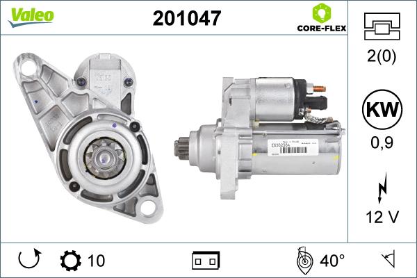 Valeo 201047 - Starter autospares.lv