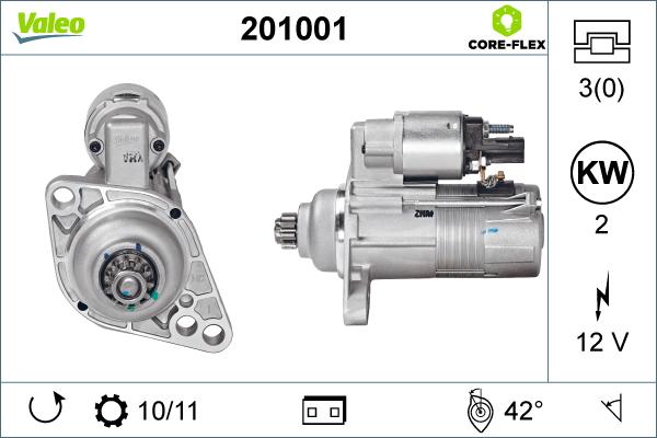 Valeo 201001 - Starter autospares.lv