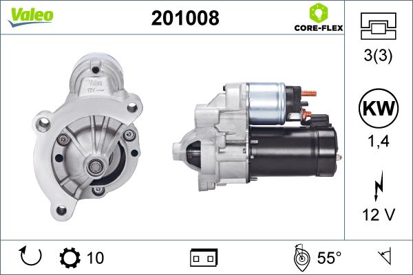 Valeo 201008 - Starter autospares.lv