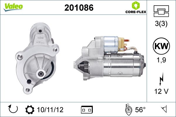 Valeo 201086 - Starter autospares.lv