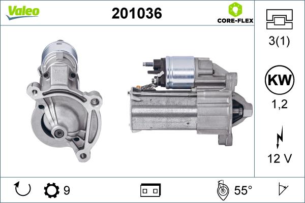 Valeo 201036 - Starter autospares.lv