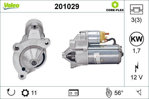 Valeo 201029 - Starter autospares.lv