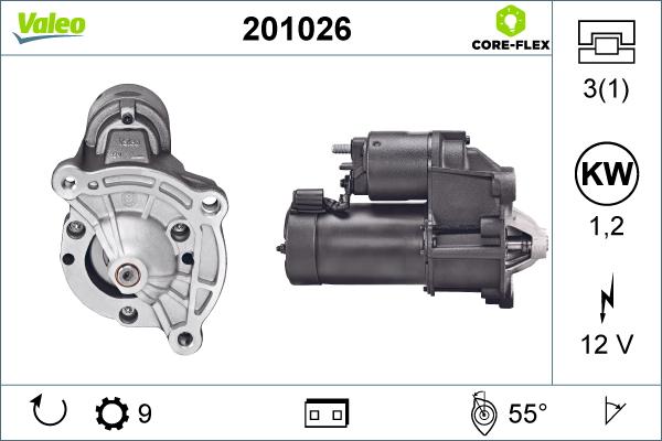 Valeo 201026 - Starter autospares.lv