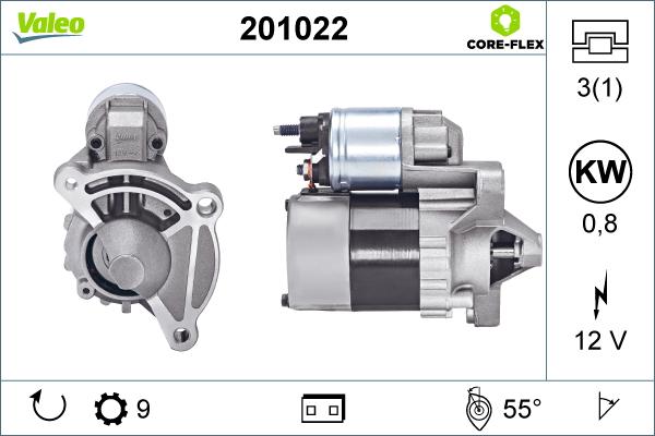 Valeo 201022 - Starter autospares.lv