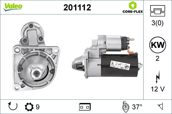 Valeo 201112 - Starter autospares.lv