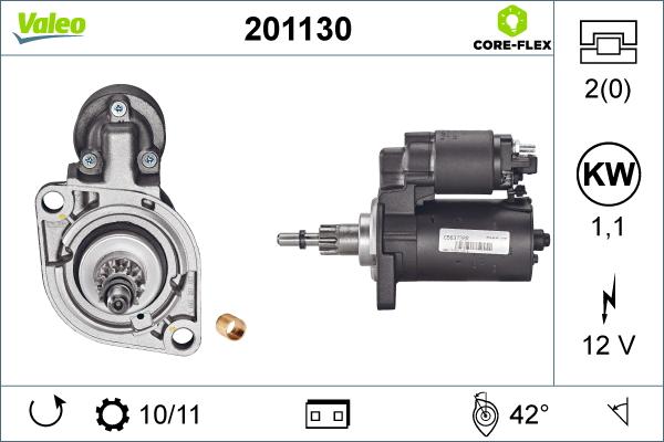 Valeo 201130 - Starter autospares.lv