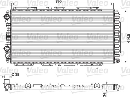 Valeo 230997 - Radiator, engine cooling autospares.lv