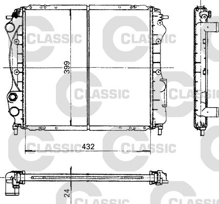 Valeo 230181 - Radiator, engine cooling autospares.lv