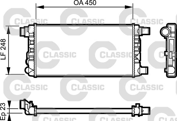 Valeo 230309 - Radiator, engine cooling autospares.lv