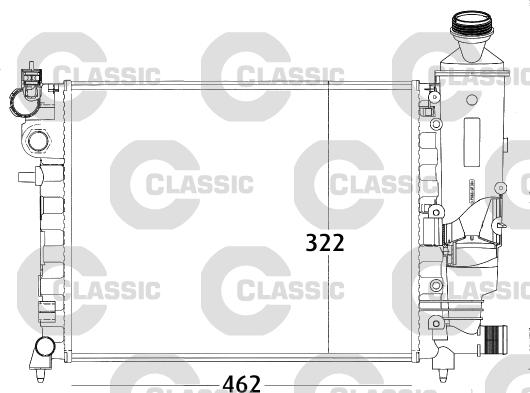 Valeo 231498 - Radiator, engine cooling autospares.lv