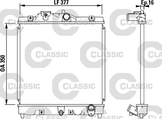 Valeo 231434 - Radiator, engine cooling autospares.lv