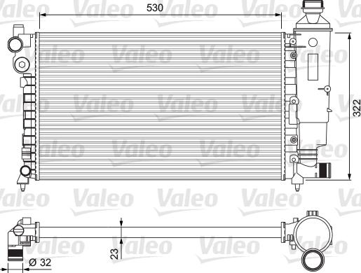 Valeo 231526 - Radiator, engine cooling autospares.lv