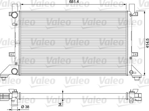 Valeo 231605 - Radiator, engine cooling autospares.lv