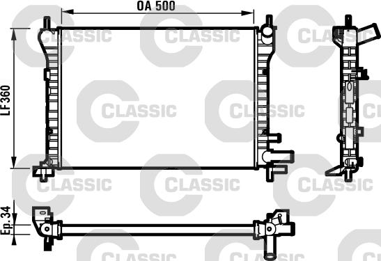 Valeo 231617 - Radiator, engine cooling autospares.lv