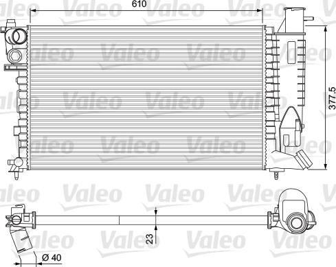 Valeo 231 010 - Radiator, engine cooling autospares.lv