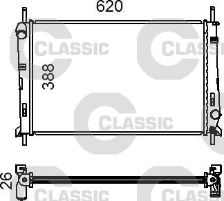 Valeo 231011 - Radiator, engine cooling autospares.lv