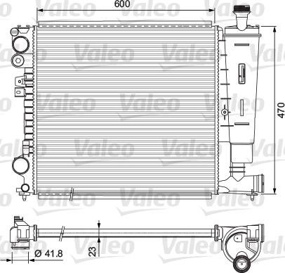Valeo 231165 - Radiator, engine cooling autospares.lv