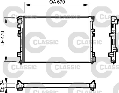 Valeo 231168 - Radiator, engine cooling autospares.lv