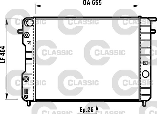 Valeo 231840 - Radiator, engine cooling autospares.lv