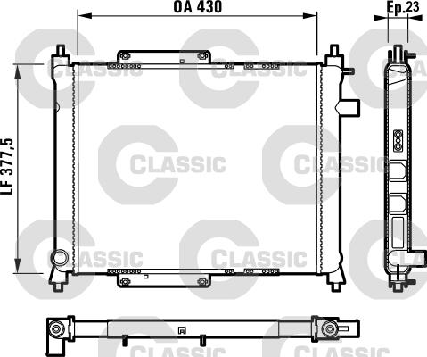 Valeo 231815 - Radiator, engine cooling autospares.lv