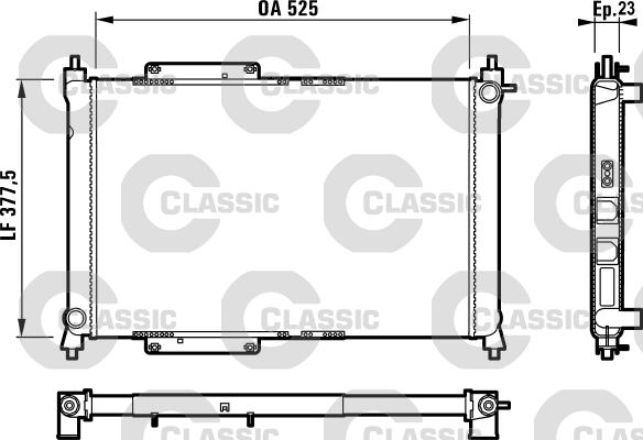 Valeo 231816 - Radiator, engine cooling autospares.lv