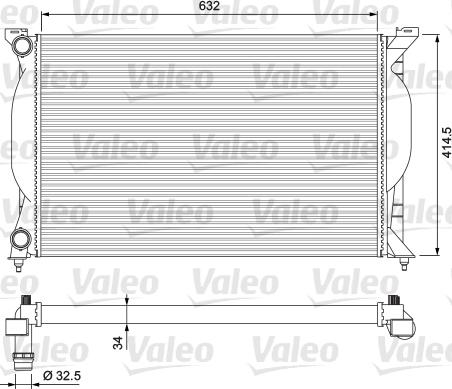 Valeo 232963 - Radiator, engine cooling autospares.lv