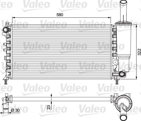 Valeo 232923 - Radiator, engine cooling autospares.lv