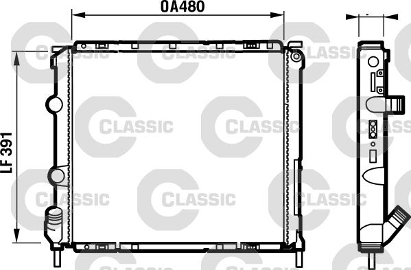 Valeo 232474 - Radiator, engine cooling autospares.lv